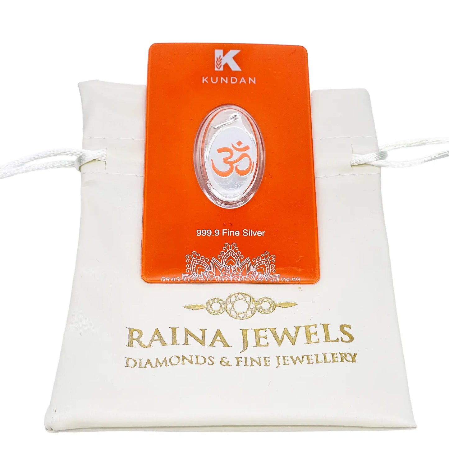 999.9 Fine Pure Silver 5 Grams Coloured Om Pendant Sealed Pack