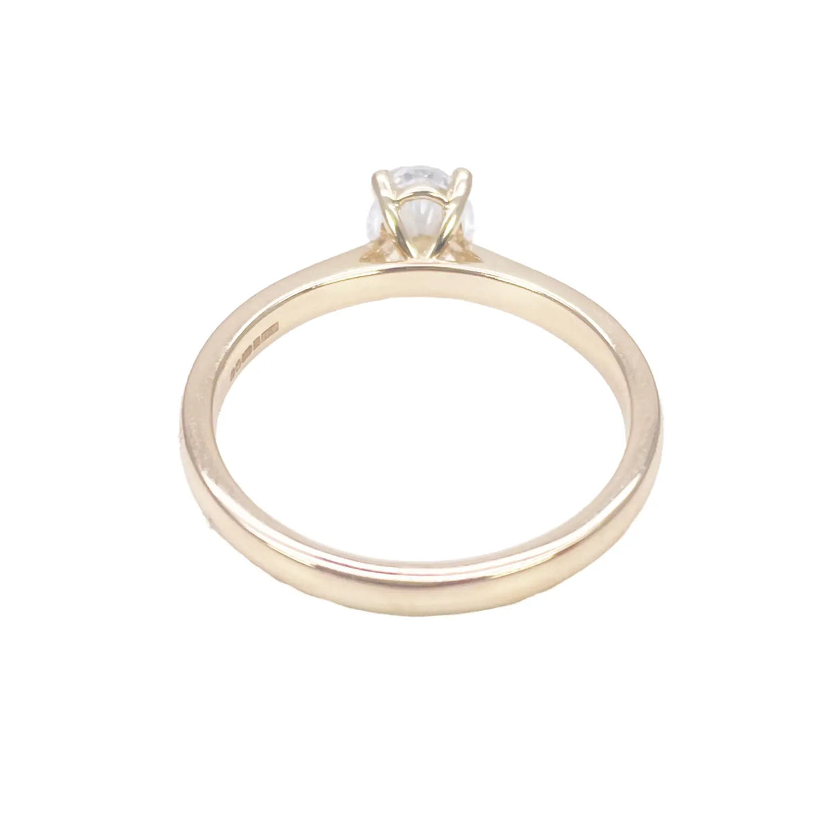 Oval Cut Natural Diamond Solitaire Engagement Ring 0.70ct GIA Certified Diamond Yellow Gold Ring