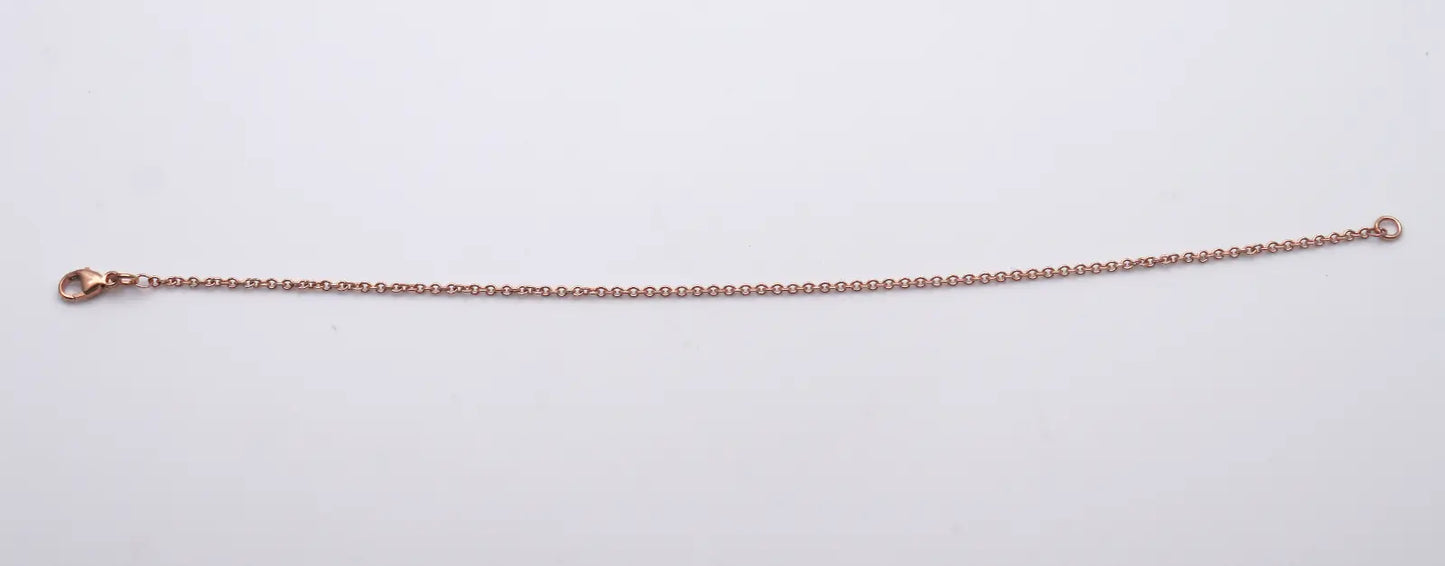 18ct Rose Gold Trace Chain Bracelet 7.5 inches Hallmarked 1.9gms