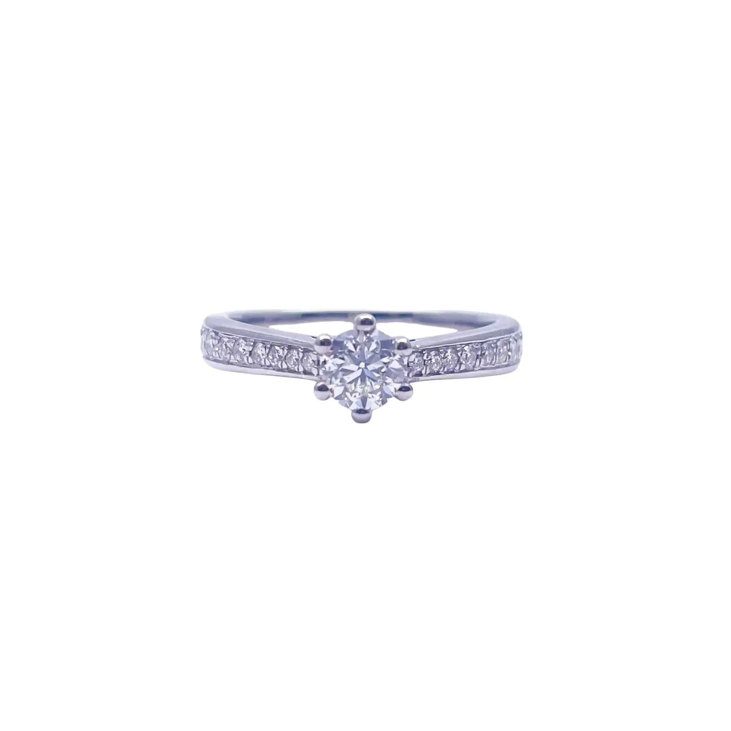 18ct White Gold 6-Claw Solitaire Natural Diamond  Engagement Ring 0.70ct  Engagement Ring