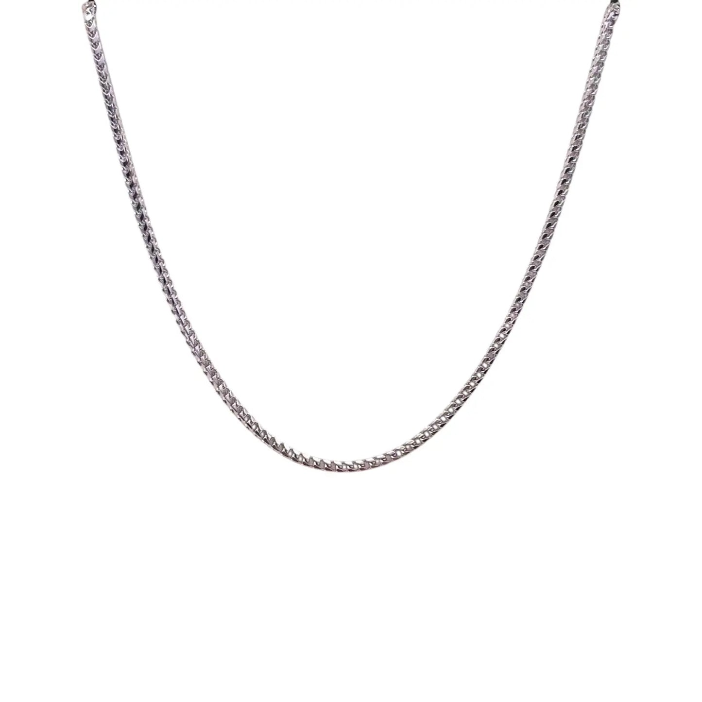 18ct White Gold Franco Necklace 16''inch  Gold Necklace