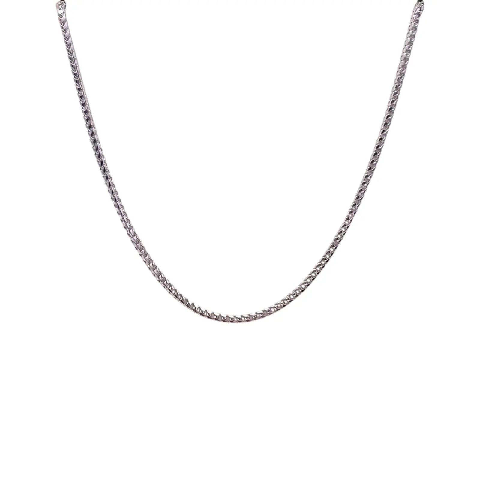 18ct White Gold Franco Necklace 16''inch  Gold Necklace