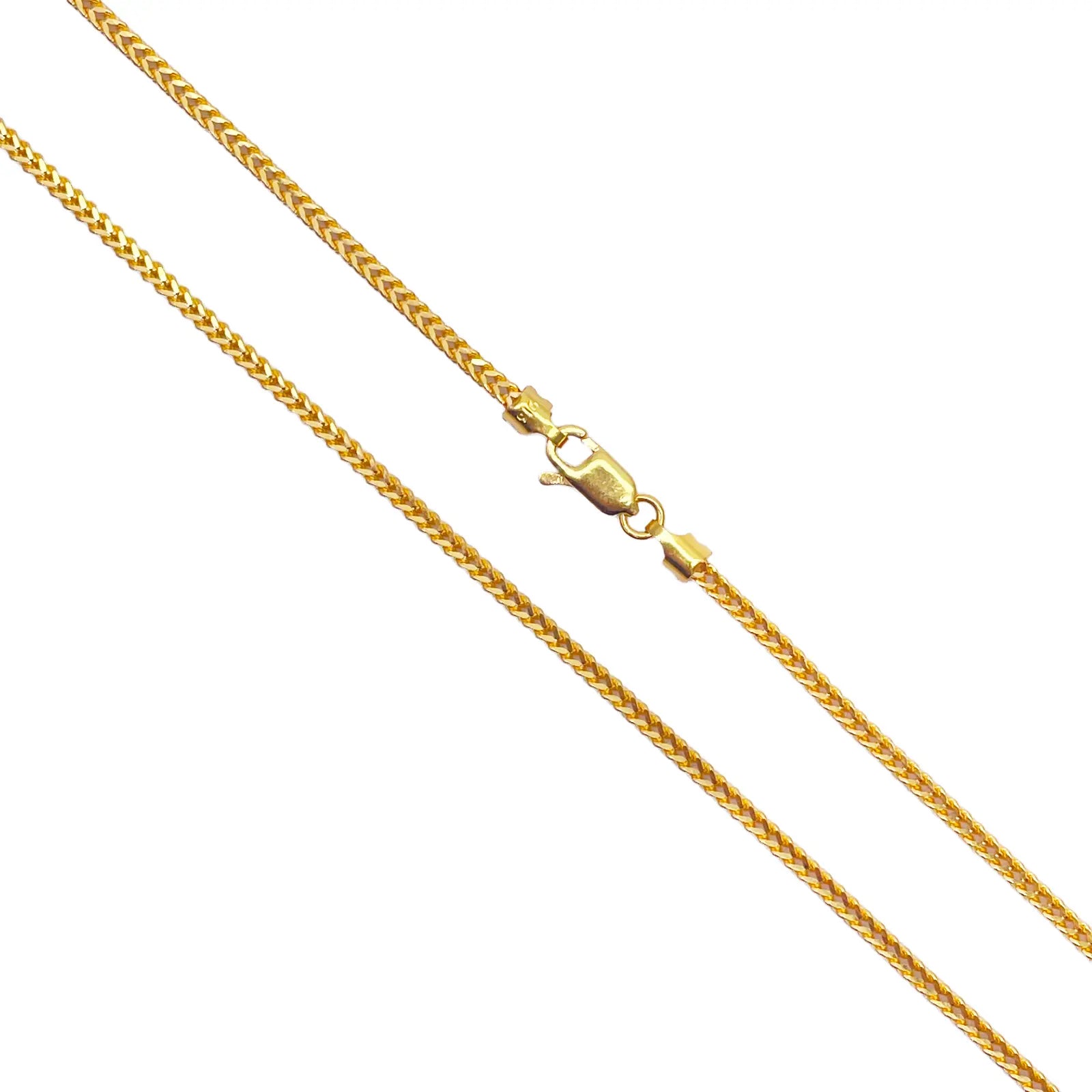 22ct Yellow Gold Foxtail Chain Necklace 20''inches 2.0mm Width 