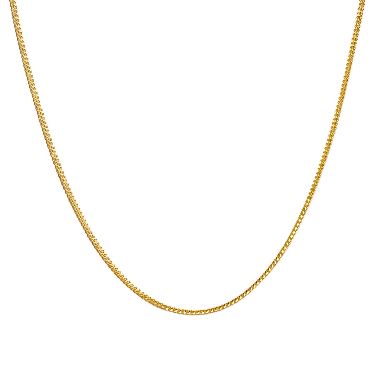 22ct Yellow Gold Foxtail Chain Necklace 20''inches 2.0mm Width 