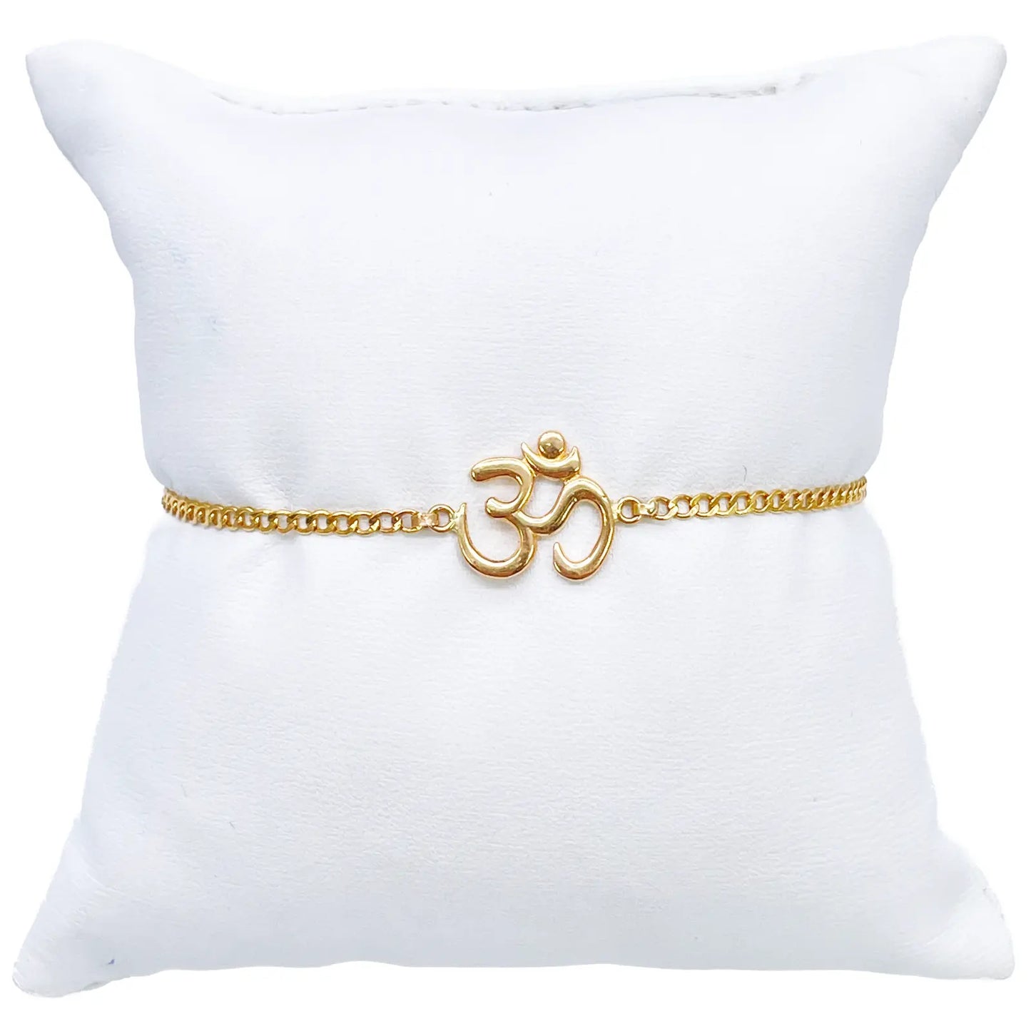 22ct Yellow Gold High Polished OM Bracelet 7 inches 