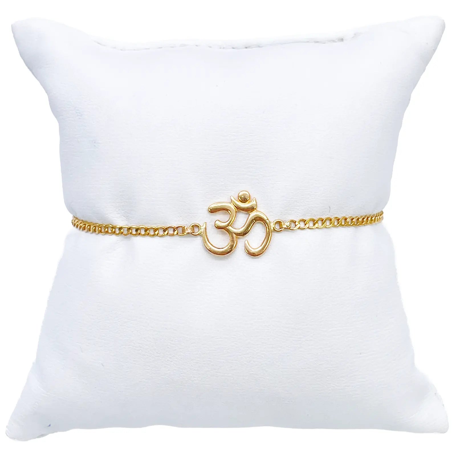 22ct Yellow Gold High Polished OM Bracelet 7 inches 
