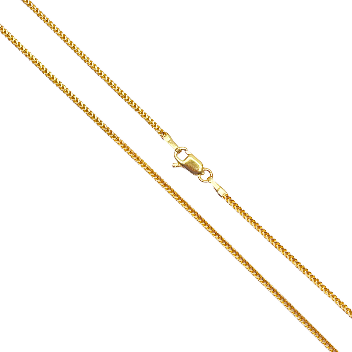 22ct Yellow Gold Solid Foxtail Chain Necklace 18'' inches 1.6mm Width
