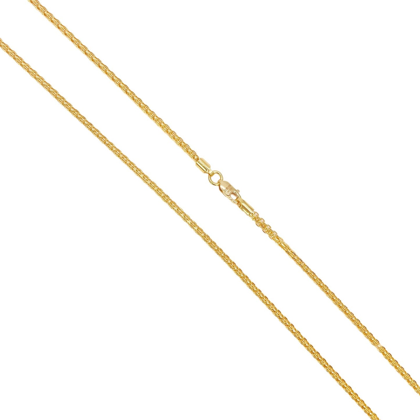22ct Yellow Gold Solid Fancy Chain Necklace 20 Inches 1.6mm Width
