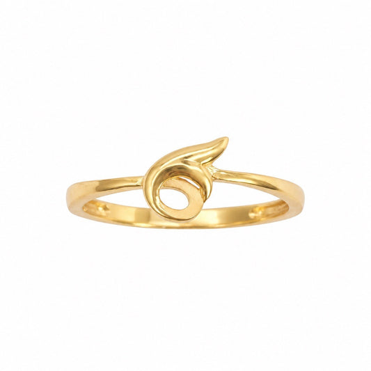 22ct Yellow Gold Swirl Ring High Polished & Matte
