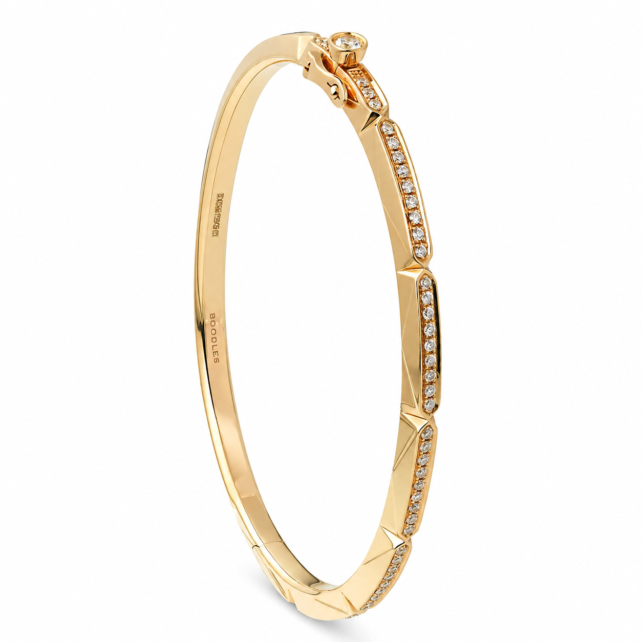 18ct Yellow Gold Diamond Bangle/Bracelet From Boodles Art Deco Jazz Collection 0.63ct