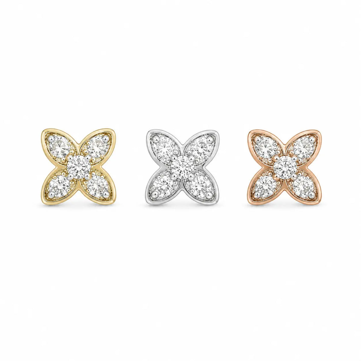 Round Diamond Nose Stud / Nose Pin 18ct Yellow / White/ Rose Gold 0.07 cts  Nose Stud