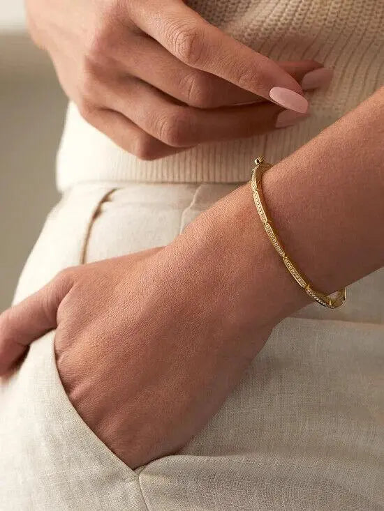 18ct Yellow Gold Diamond Bangle/Bracelet From Boodles Art Deco Jazz Collection 0.63ct  Diamond Bracelets