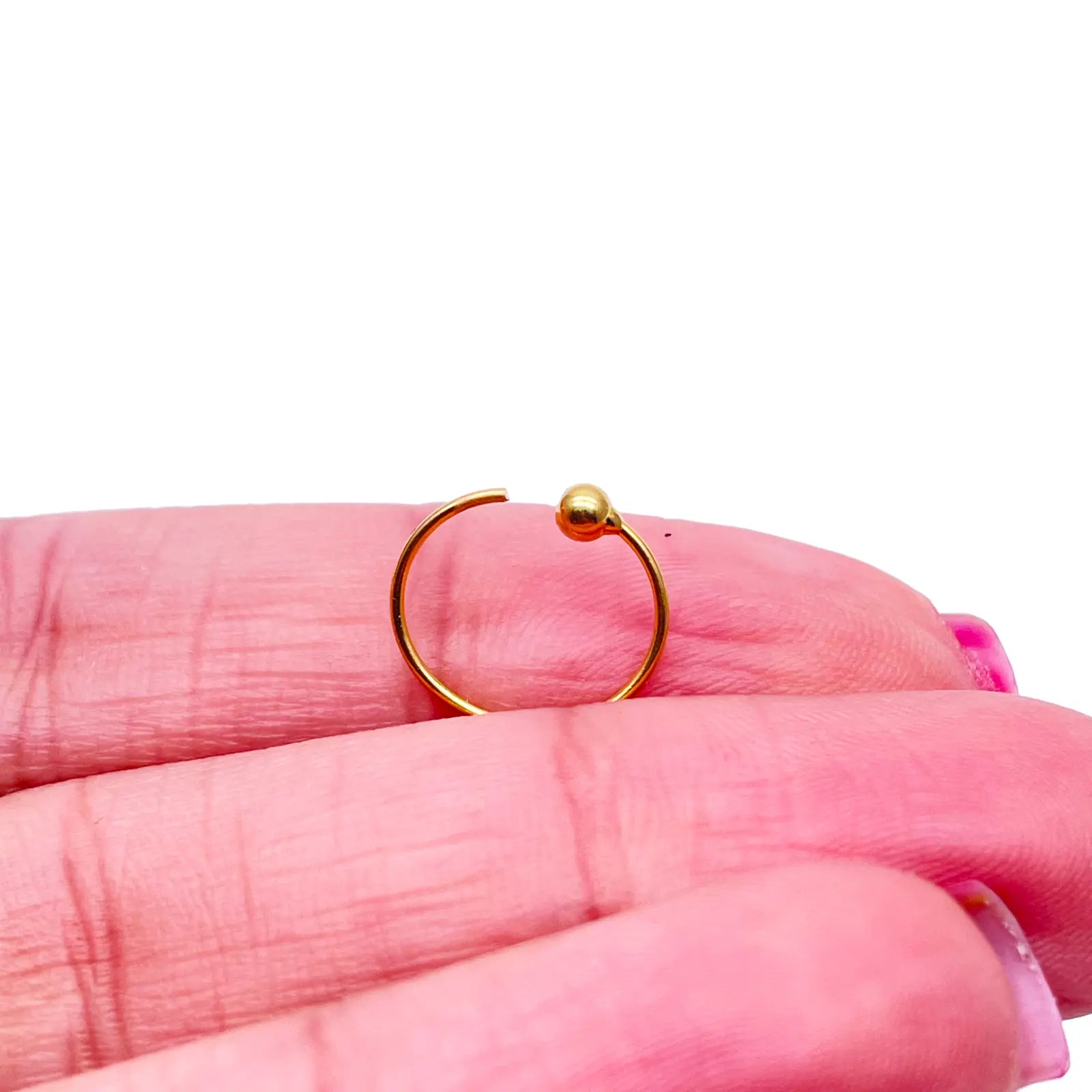 22ct Plain Polished Yellow Gold Children's & Adult Tiny Hoop Pair Earrings 10mm 